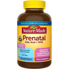 Vitamin mẹ bầu Nature Made Prenatal Folic Acid + DHA 